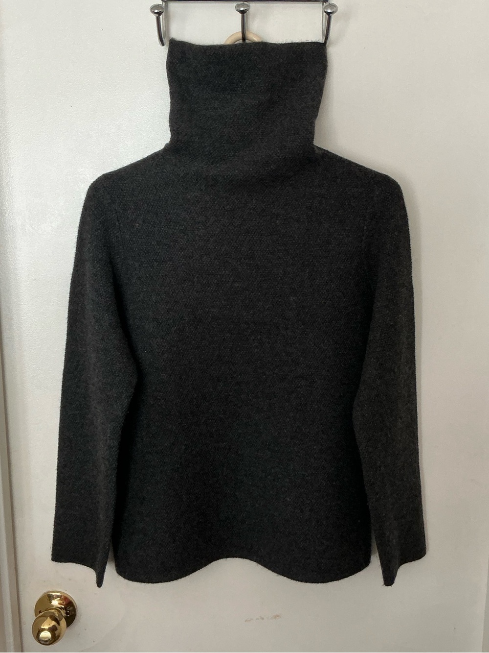 Eileen Fisher Charcoal Wool Turtleneck Sweater